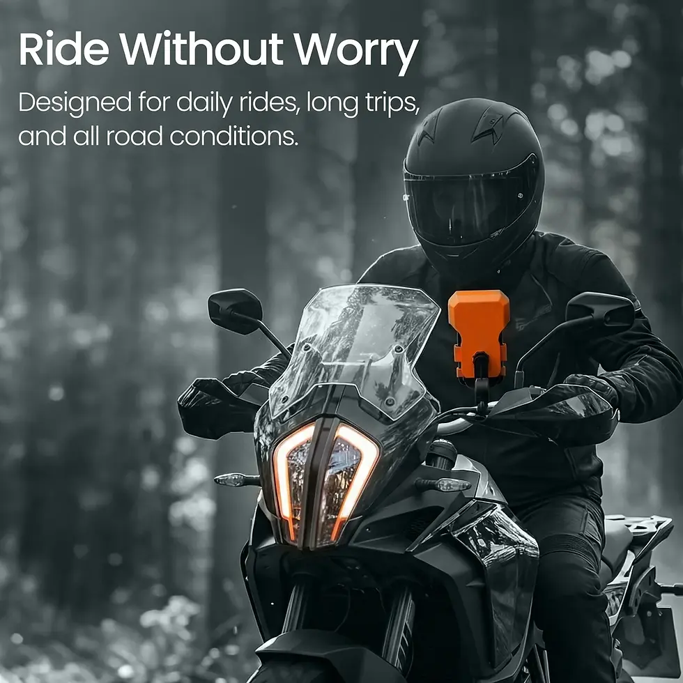 Thumbnail: Portronics Mobike 4 Plus All-Weather Mobile Holder With Sunshade For Bikes