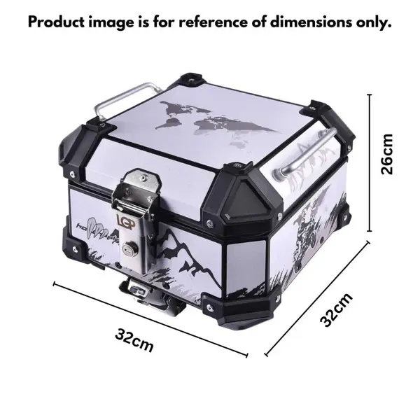 Thumbnail: LGP 18L Aluminium Top Box White Graphics