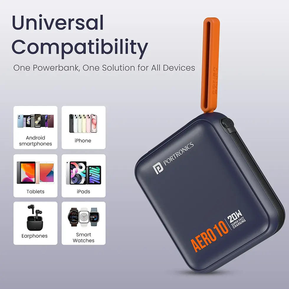Thumbnail: Portronics Aero 10 10000mAh Fast Charging Type C PD Power Bank