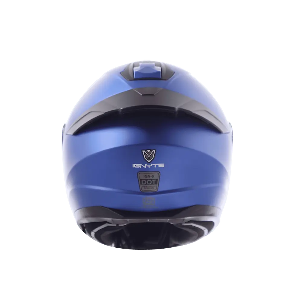 Thumbnail: Ignyte IGN-8 Two Tone Black Vents & Spoiler Glossy Full Face Certified Helmet