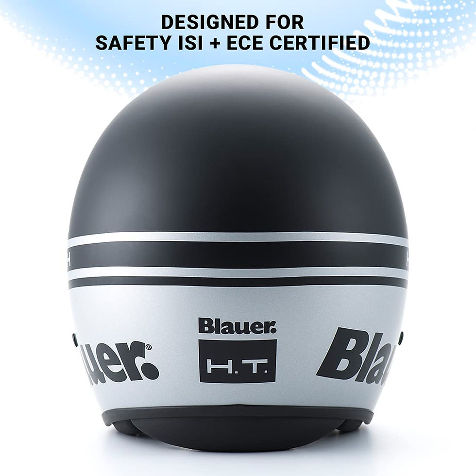 Thumbnail: Steelbird Blauer Pilot ISI/ECE Certified Open Face Helmet (Matt Black)