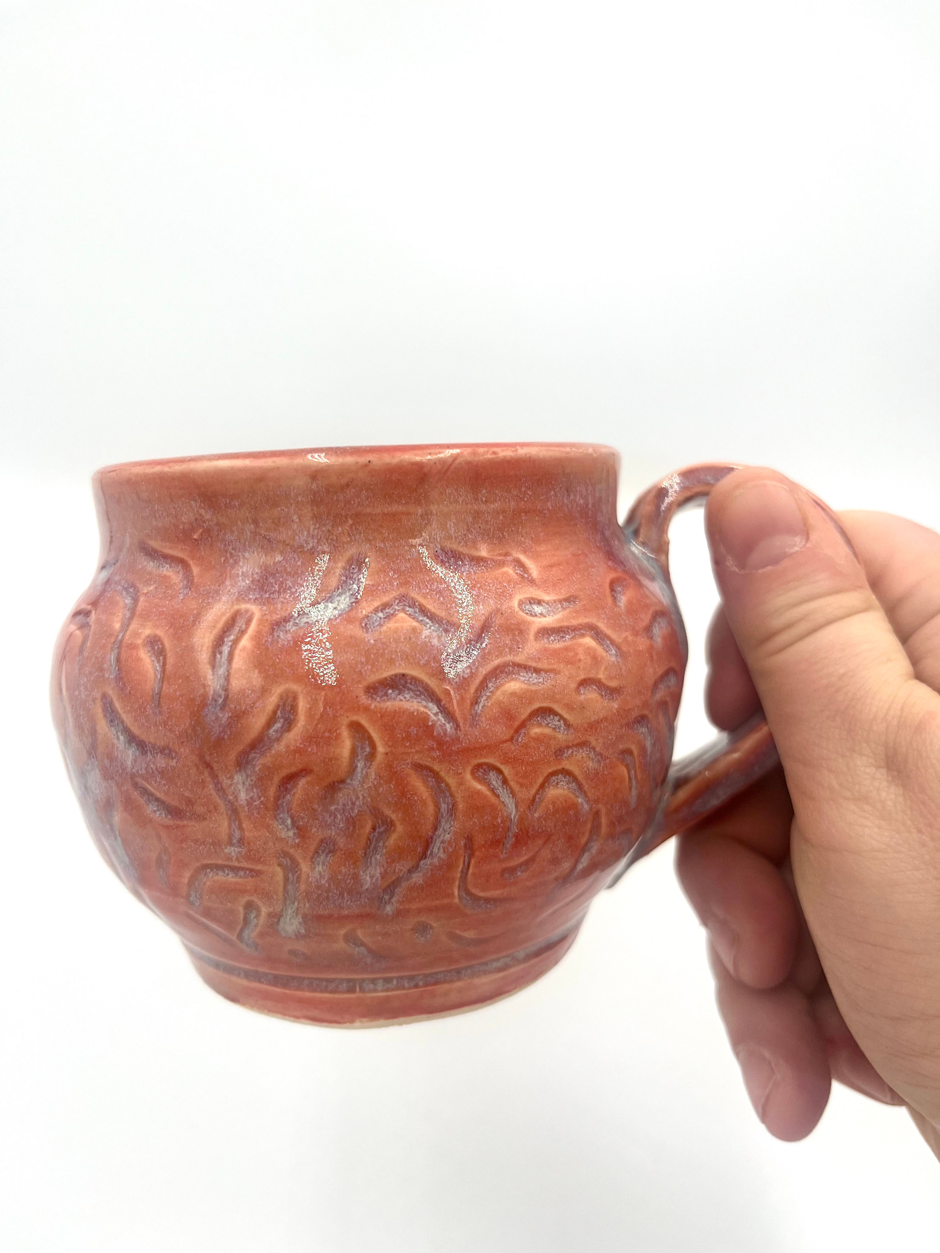 Kimchi Glaze Carved Mug
