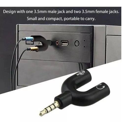Adaptador audio 3.5mm Plug Microfono Audifono Ps4
