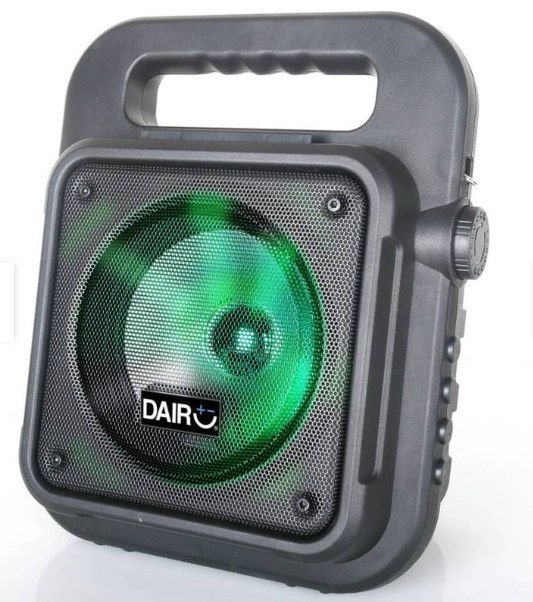 Parlante karaoke inalámbrico con micrófono alámbrico 10 W (29.5x24x16.5 cm)