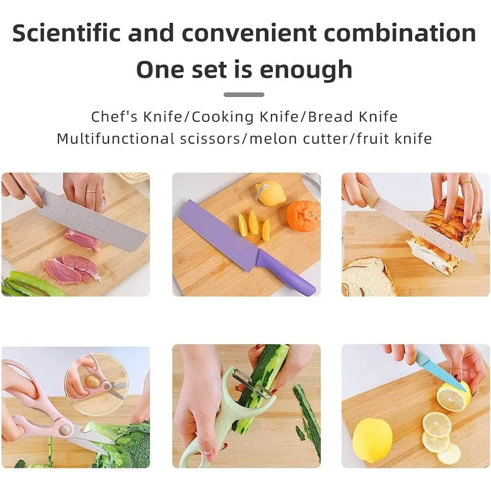 Set de cuchillos cocina 6 piezas