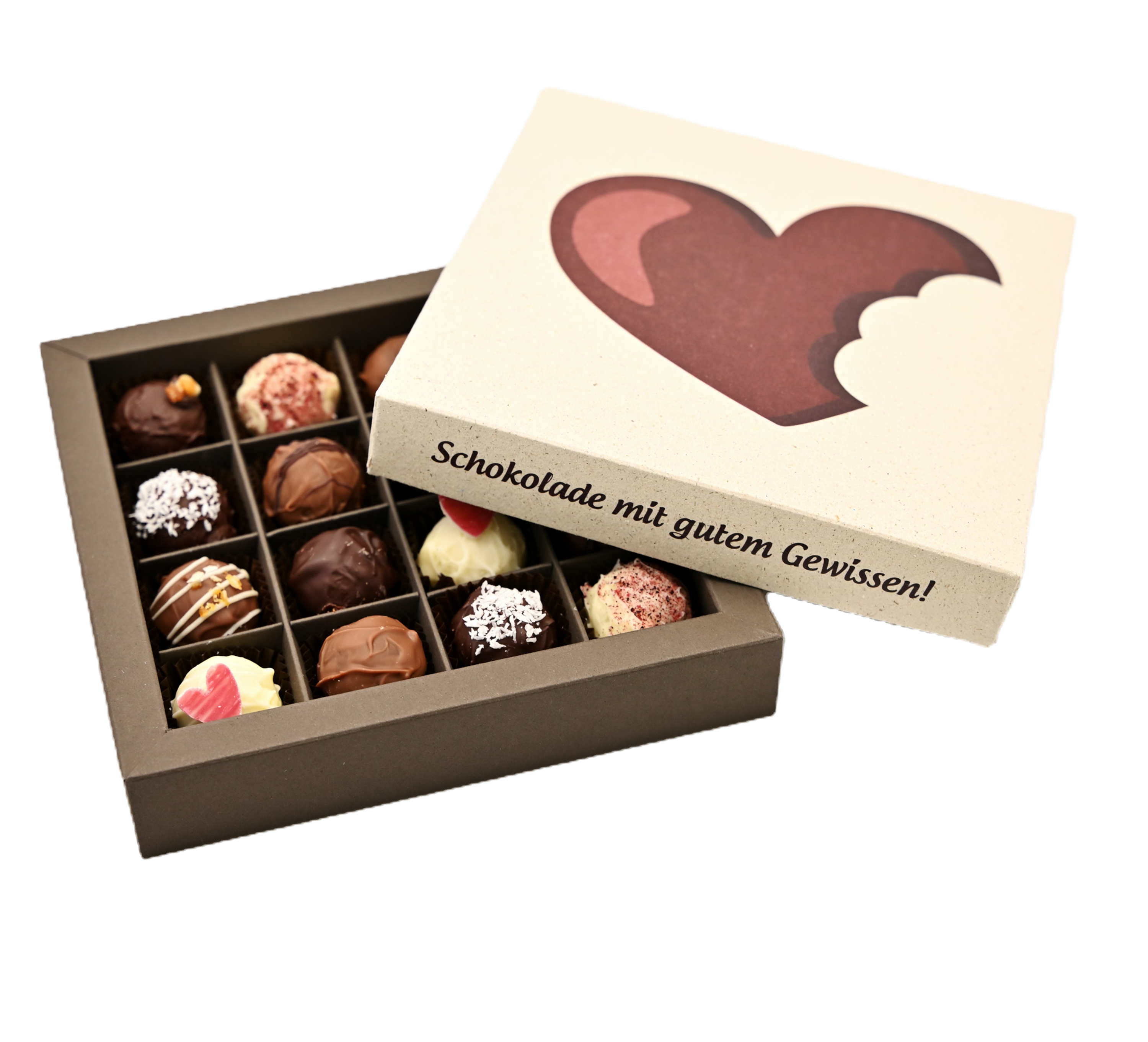 Eine 16er-Schachtel Pralinen