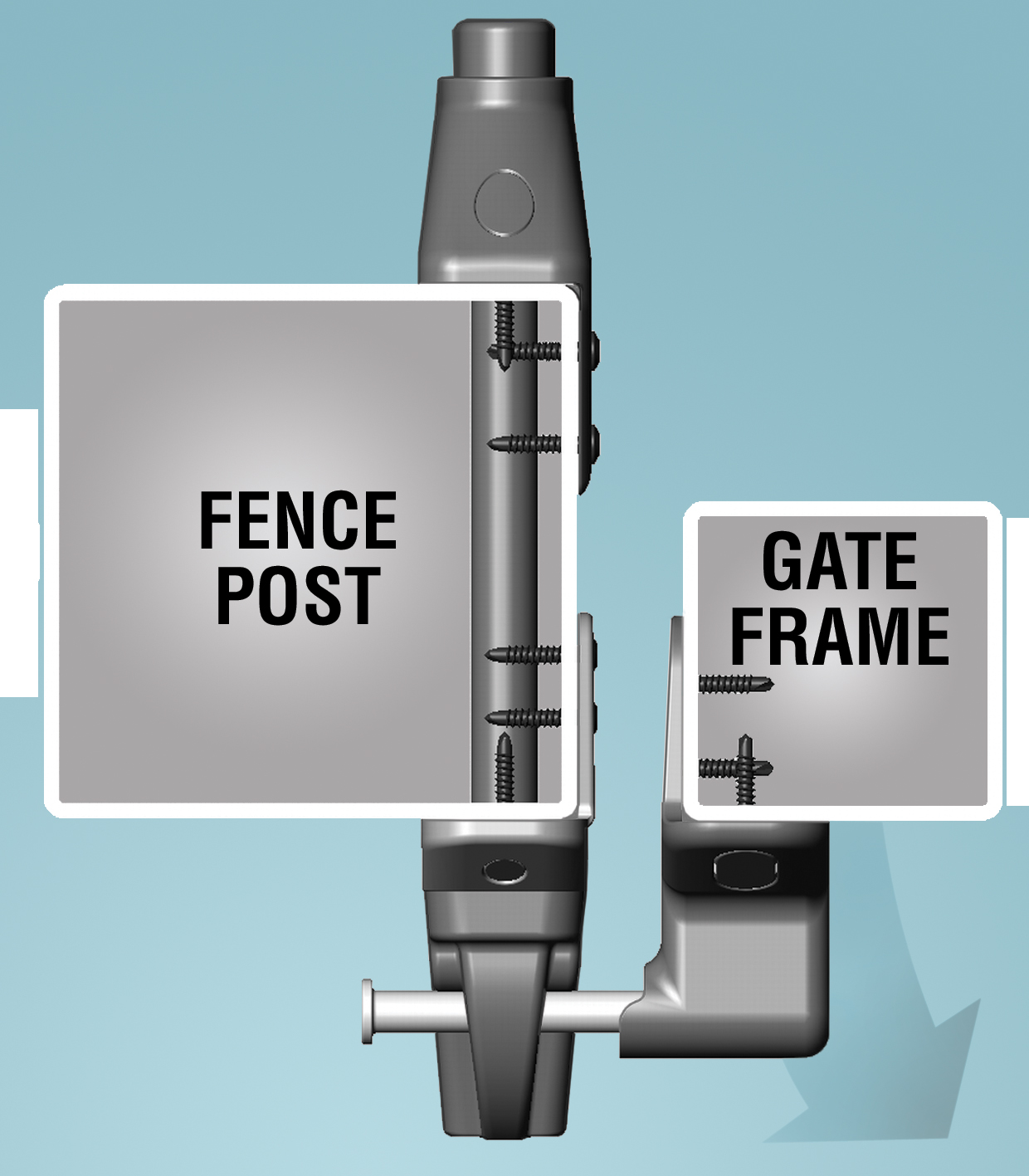 D&D Lokk Latch Pro Auto Locking Latch for Gates GCG UK
