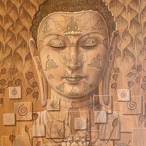 Eternal Serenity – Buddha in Wooden Elegance
