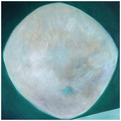 peinture, équilibre, huile sur toile, rond, espace