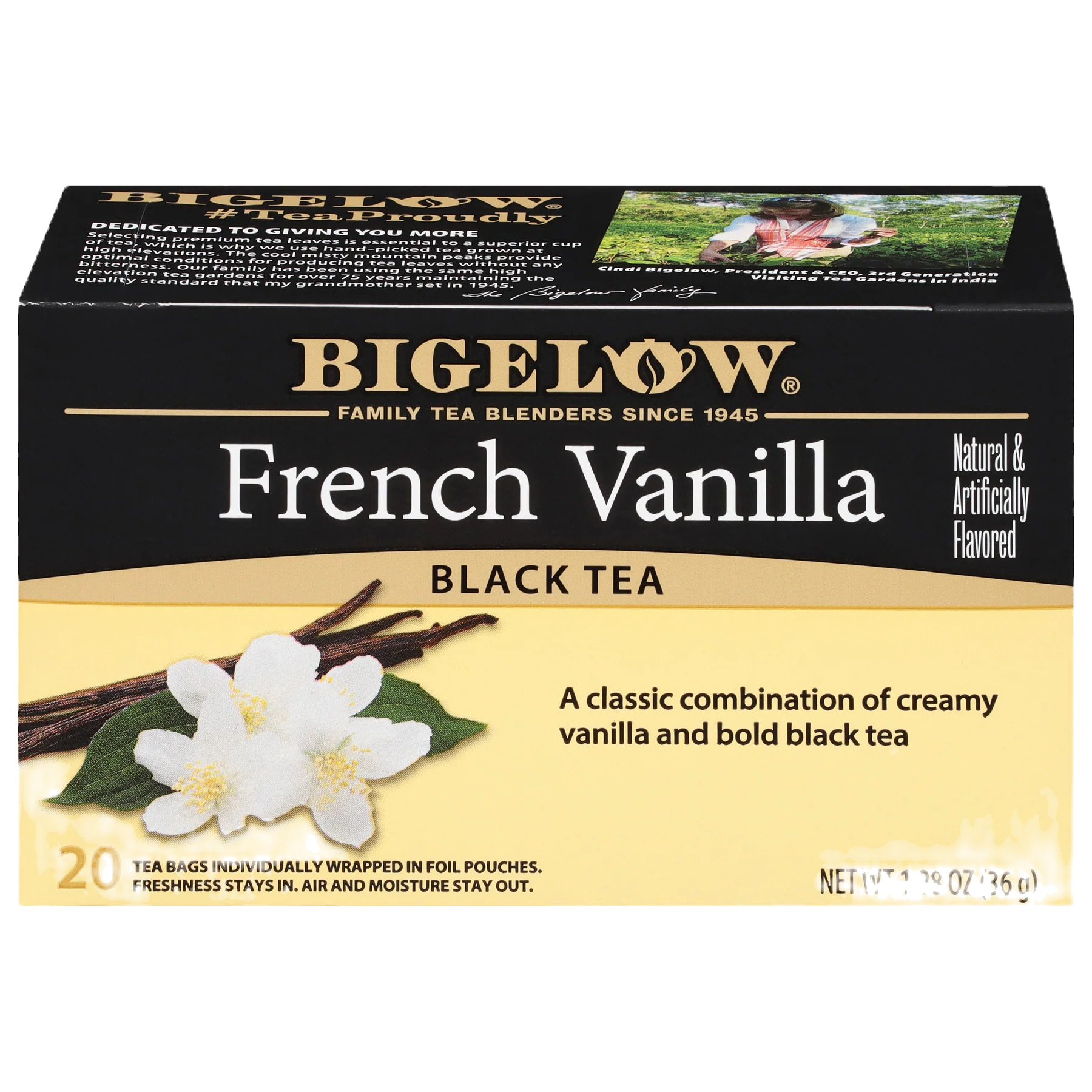 Bigelow Tea Black Tea French Vanilla -- 20 Tea Bags