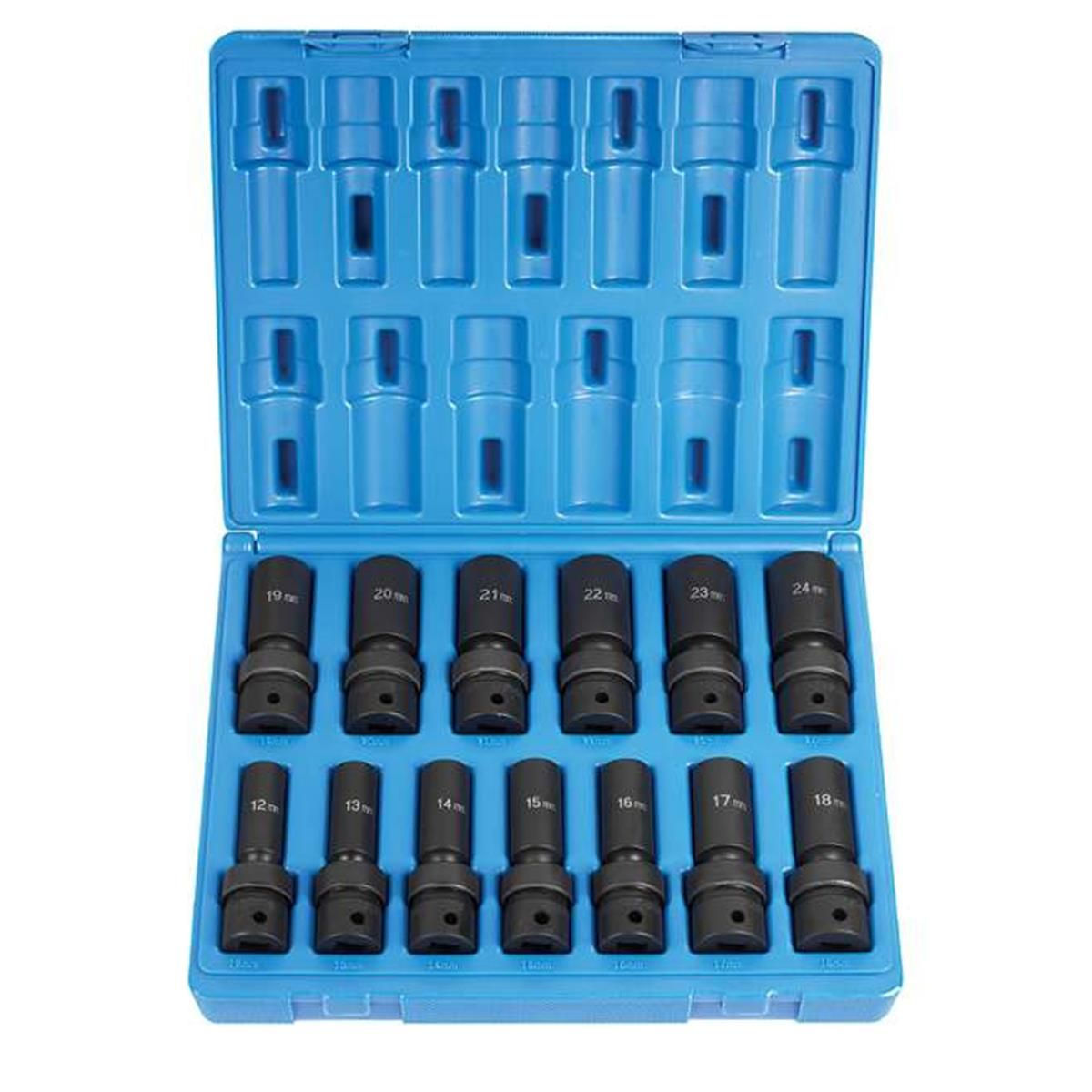 Grey Pneumatic 1/2" 13PC METRIC UNIV DP SET