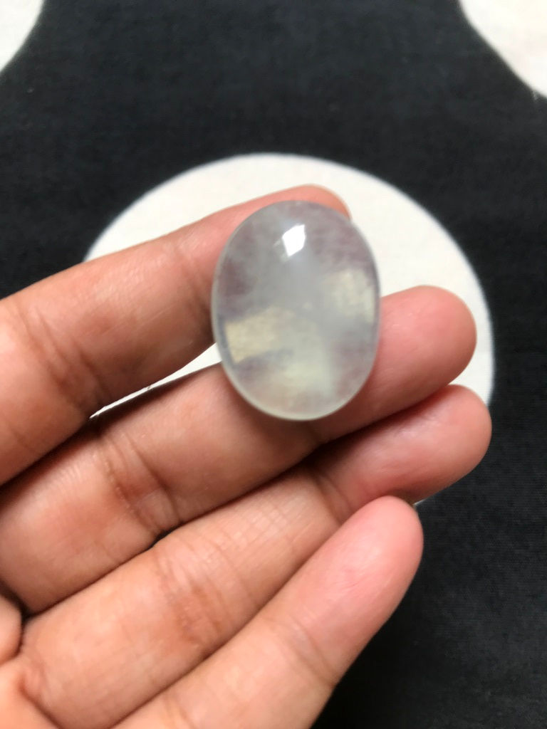 Milky Aquamarine Cabochon 1 Piece Size 26 MM Approx