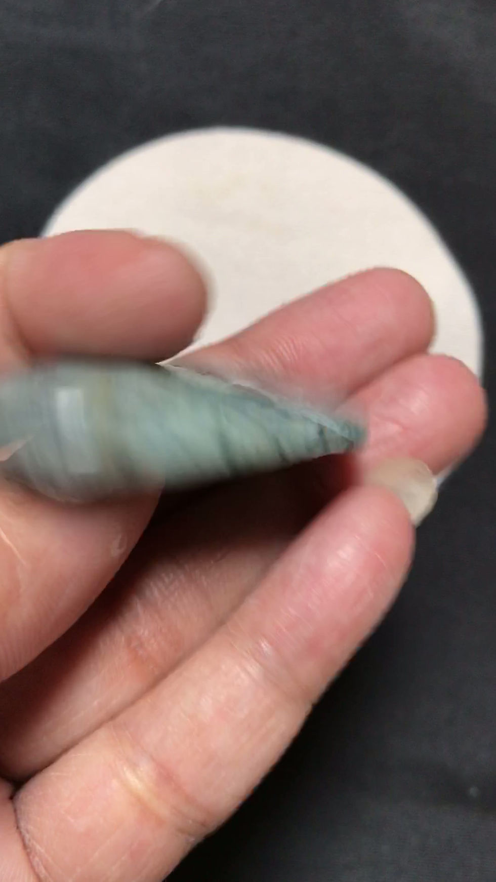 Thumbnail: Moss Aquamarine Cabochon 1 Piece Size 43 MM Approx
