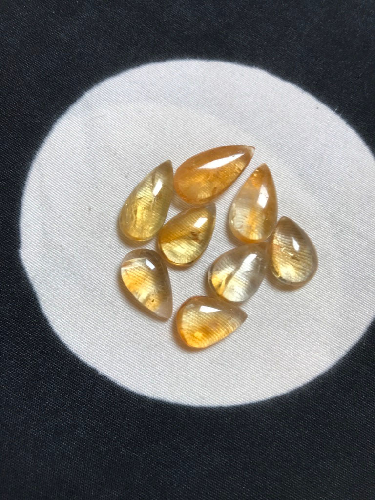 Thumbnail: Citrine Cabochon 8 Piece Size 23-18 MM APPROX