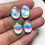 Thumbnail: Quartz Doublet  Cabochon 4 Piece Size 15 MM Approx