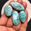 Miniature : Larimar Cabochons 4 Piece Size 35-25 MM Approx