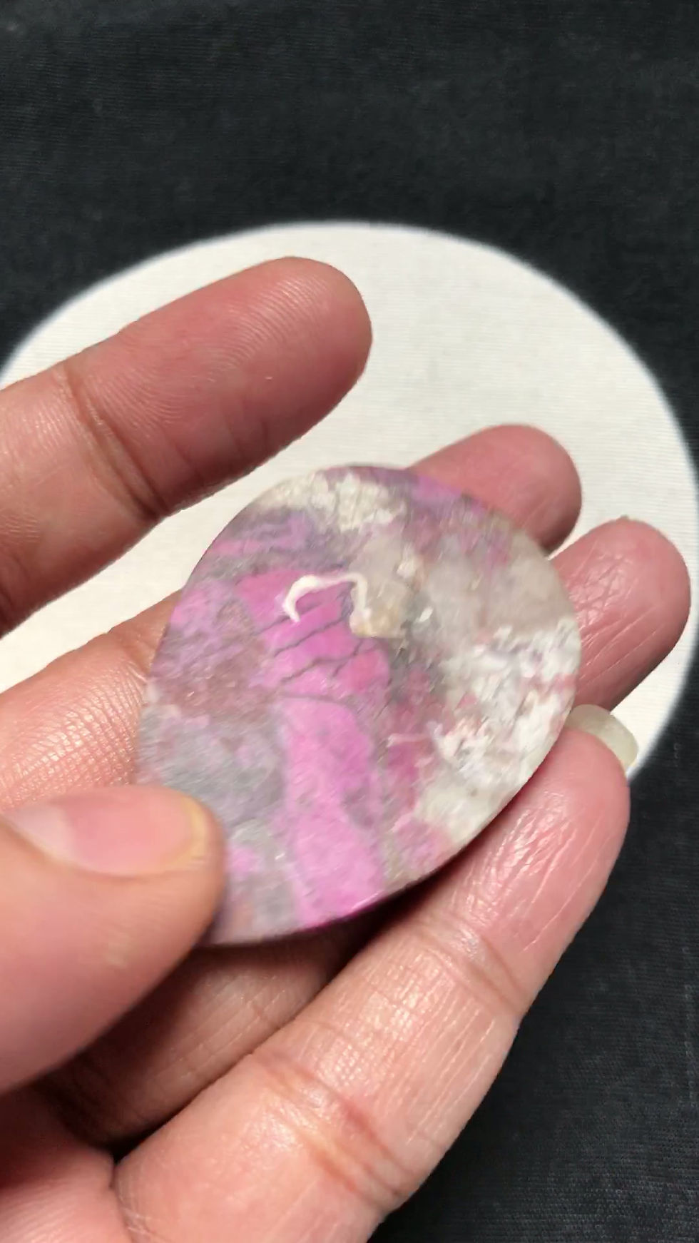 Thumbnail: Natural Cobalt Calcite Cabochon 1 Piece Size 45 MM APPROX