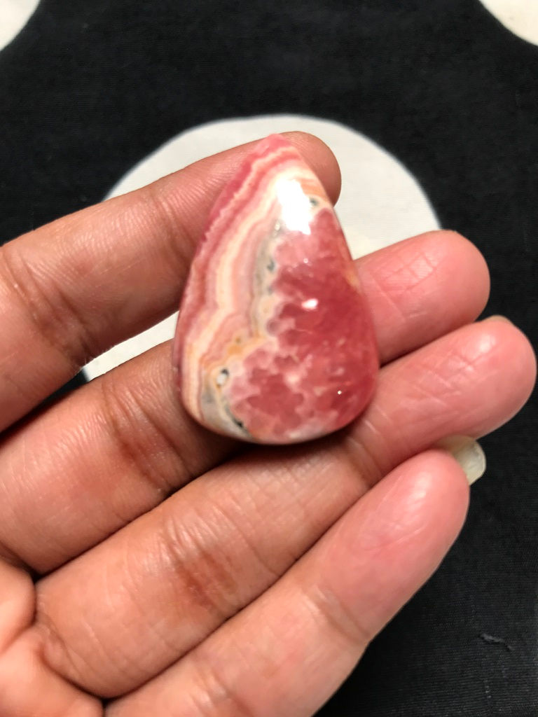Rhodochrosite Cabochon 1 Piece Size 37 MM Approx