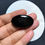 Thumbnail: Black Tourmaline Cabochon 1 Piece Size 33 MM APPROX