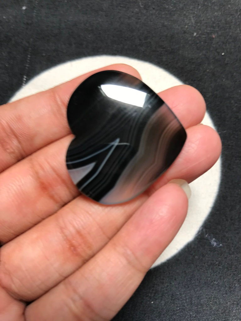 Miniature : Agate Cabochon 1 Piece Size 35 MM Approx