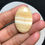 Miniature : Yellow less Agate Cabochon 1 Piece Size 34 MM Approx