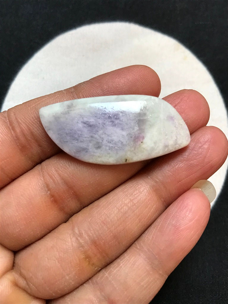 Thumbnail: Hackmanite  Cabochon 1 Piece Size 38 MM Approx