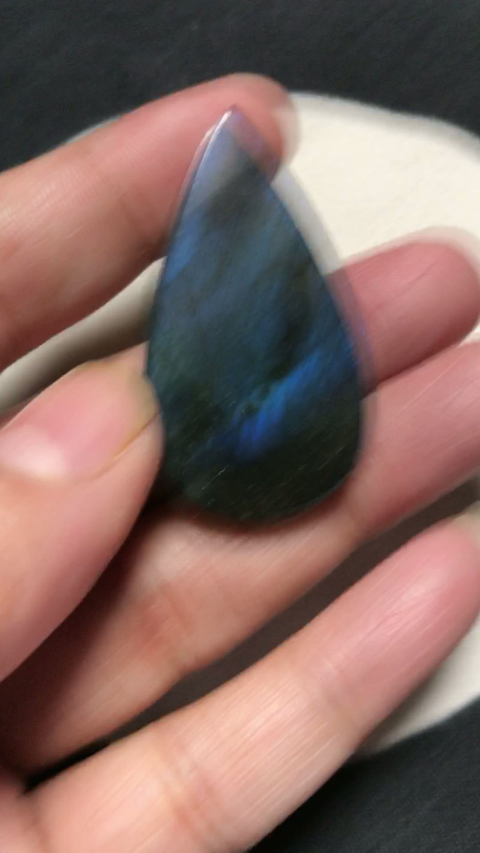 Thumbnail: Blue Labradorite Cabochon 1 Piece Size 44 MM Approx