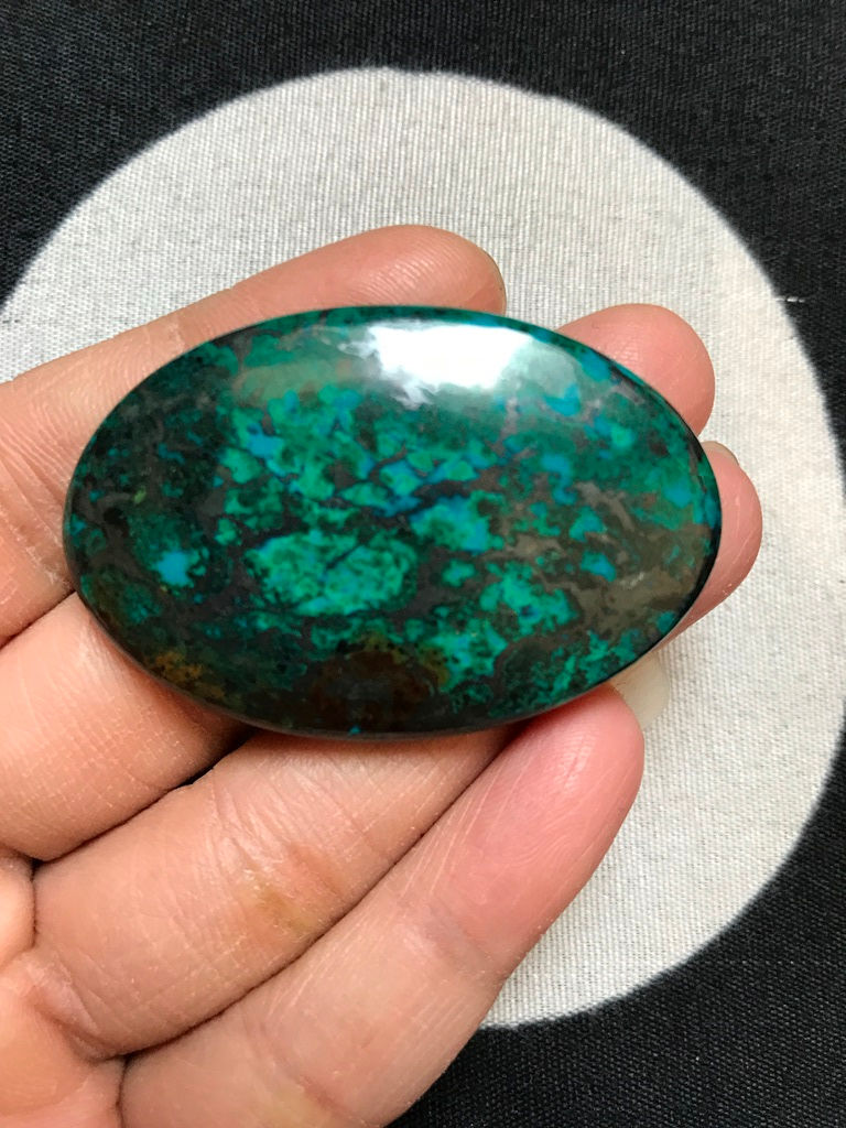 縮圖：Chrysocolla Cabochon 1 Piece Size 50 MM Approx