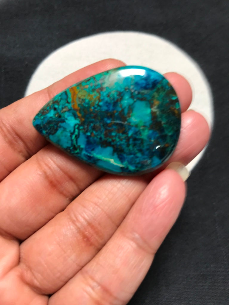 Miniatura: Azurite Cabochons 1 Piece Size 40 MM Approx