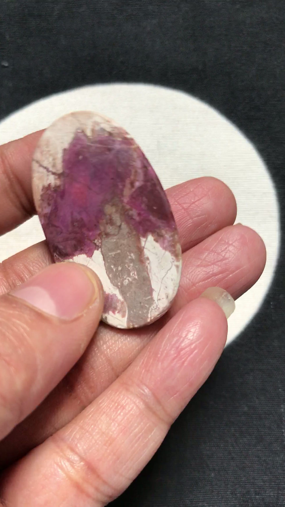 Miniatura: Natural Cobalt Calcite Cabochon 1 Piece Size 41 MM APPROX