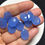 縮圖：Blue Calsi Faceted Cabochon 10 Piece Size 16-15 MM Approx