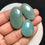 Miniature : Aquamarine Cabochon 3 Piece Size 34-26 MM Approx