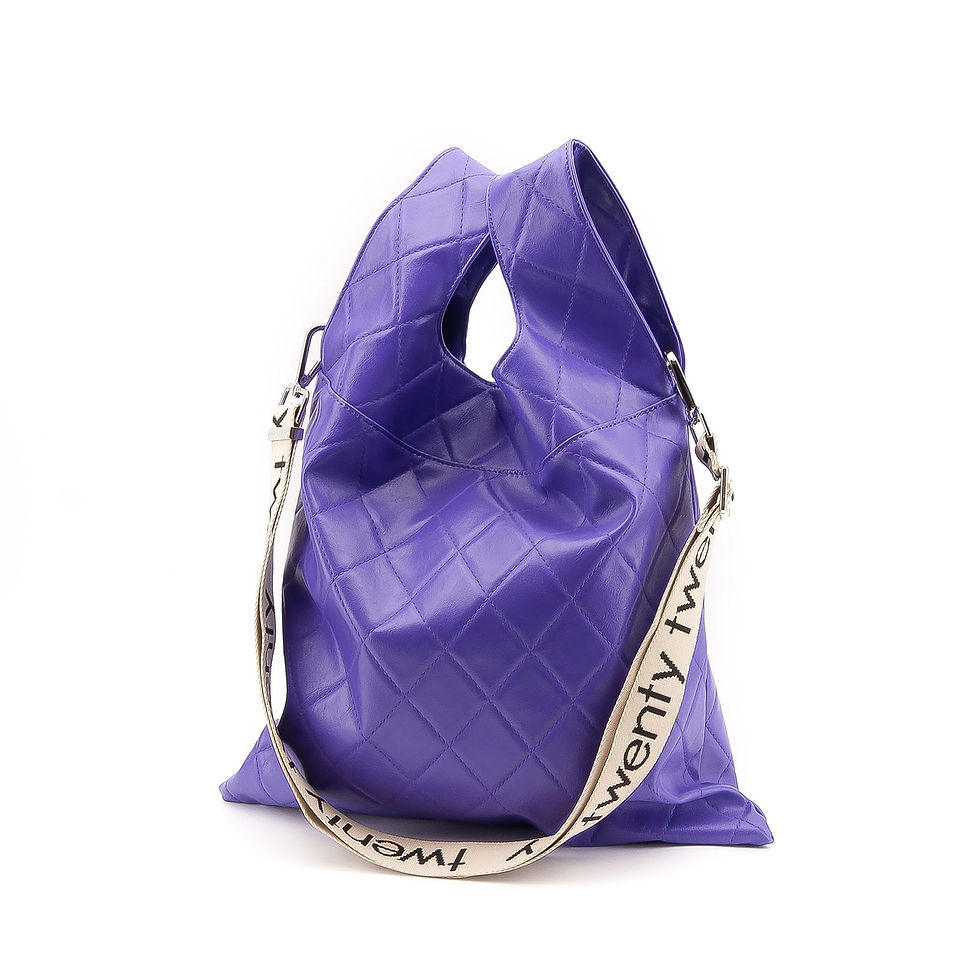 OM bag Vintage quilted L - Purple