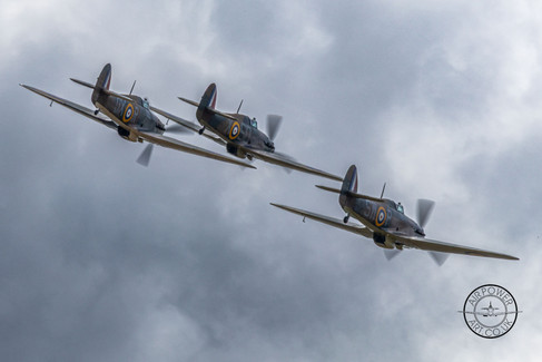 Three Hawker Hurricanes in formation