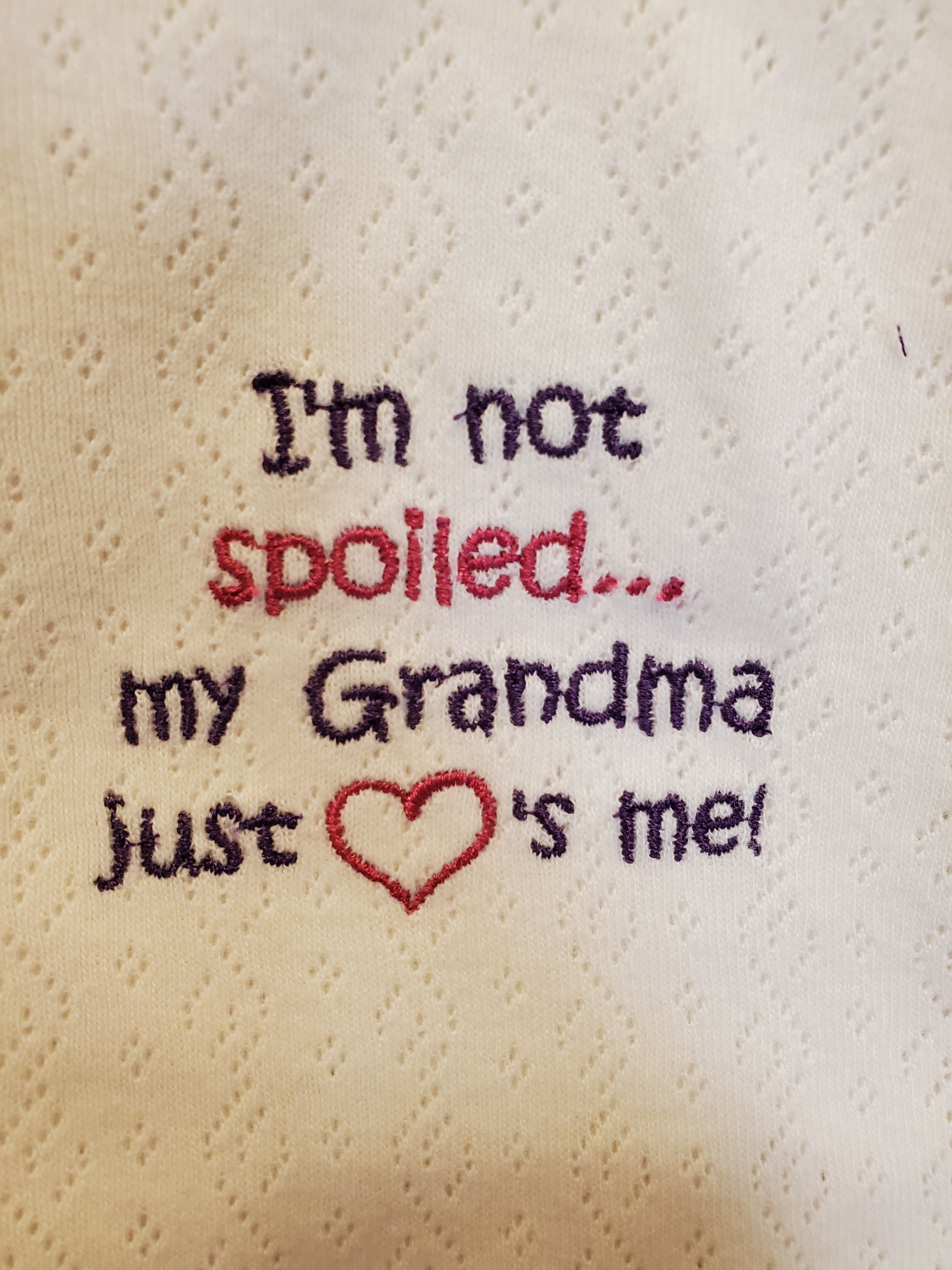 12 Month Not Spiled Grandma loves me Short Sleeve