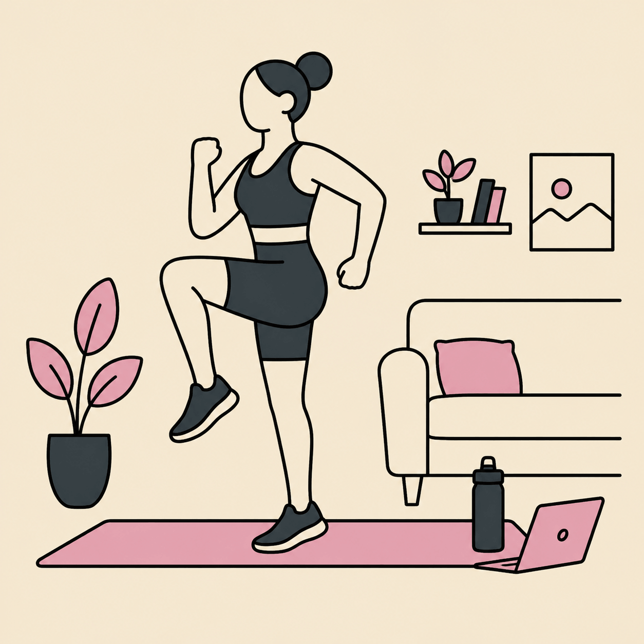 Wohnzimmer Gains – Athletik