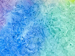 Coloring Rainbows Textured Watercolor blending violet, blue, green, yellow.