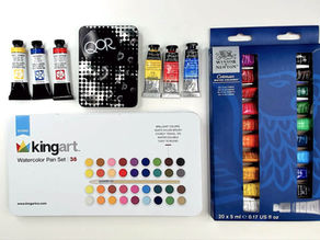 Coloring Rainbows Watercolor Paint Sets, such as Kingart, QOR, Winsor & Newton, Sennelier