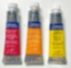 Warm Watercolor Paint Tubes (red, orange, yellow)