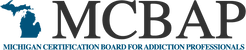 Logo for McBAP, Michigan Certification board for addiction professionals.