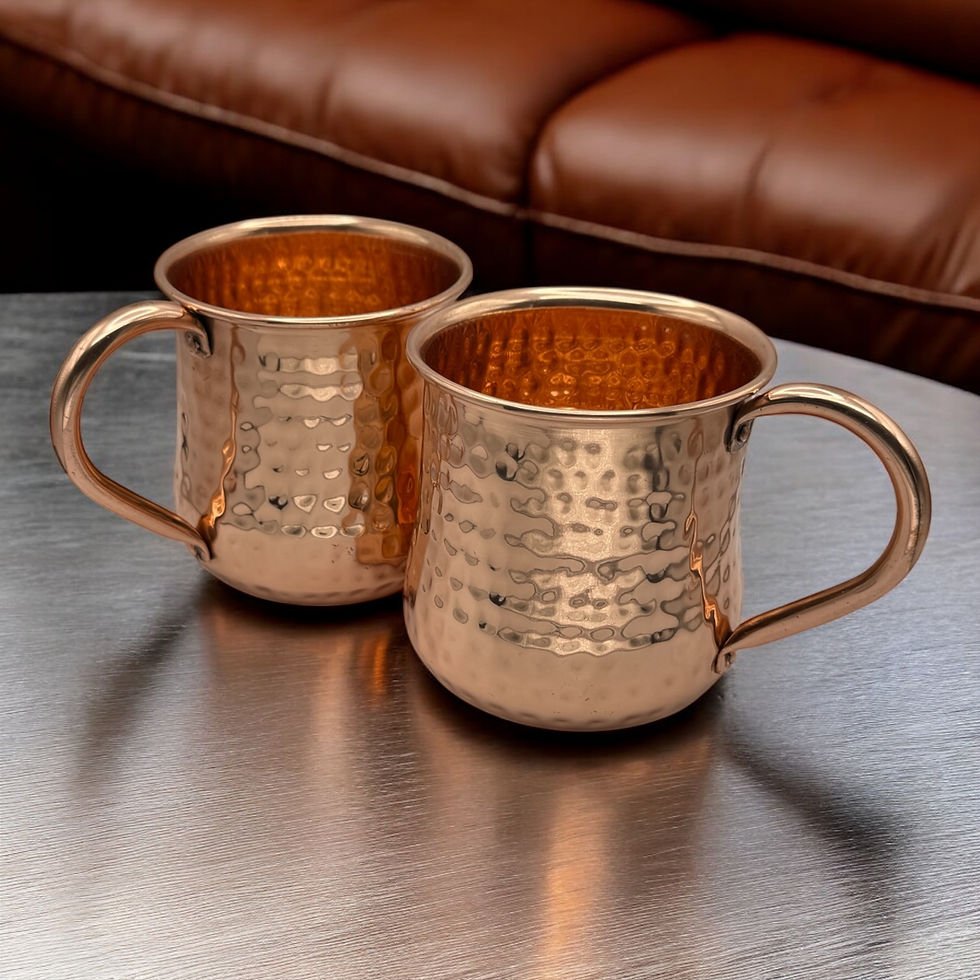 Thumbnail: Copper Mugs - Set of 2 (16oz Hammered)