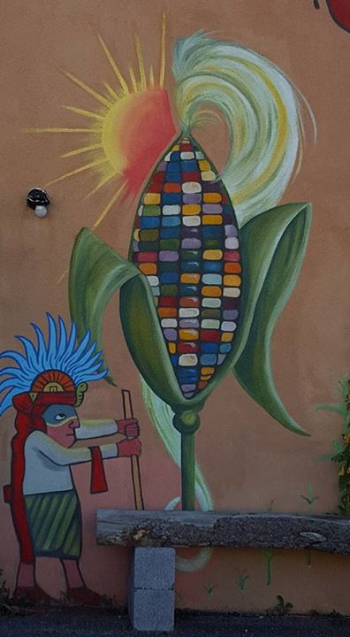 Aztec Warrior praying to Maize God