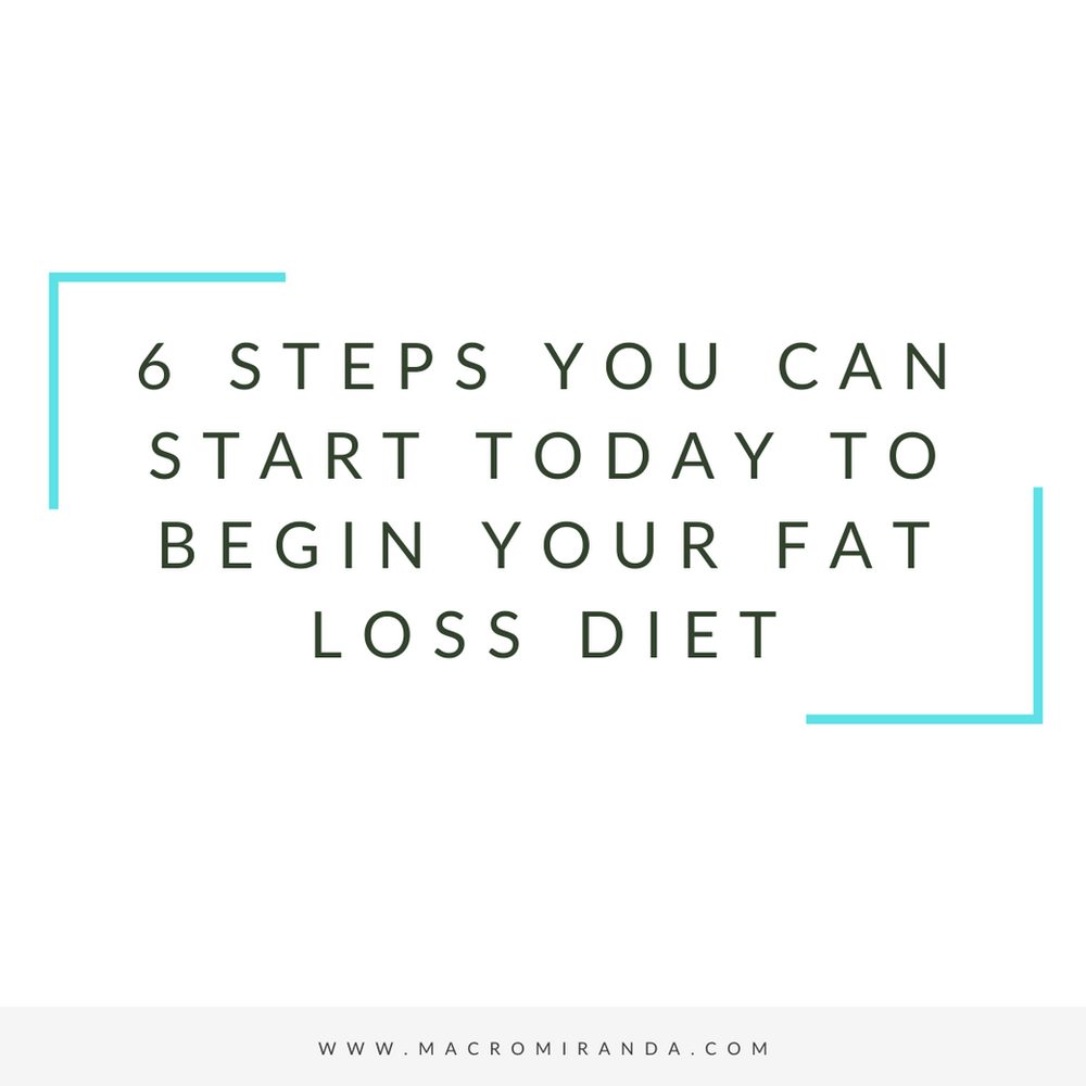 6 STEPS TO START TODAY TO BEGIN YOUR FAT LOSS DIET