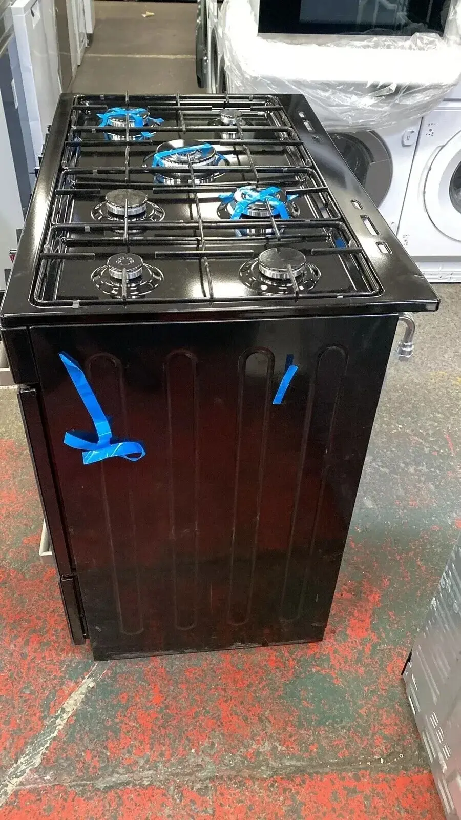 Thumbnail: Bush BRC100RDHEB 100cm Dual Fuel Range Cooker - Black with 7 gas burner