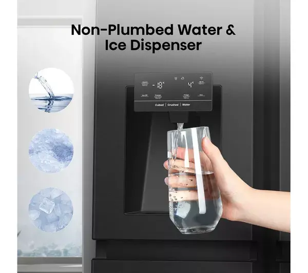 Thumbnail: Hisense Pureflat Infinite RS818N4TFE Wifi Connected Non-Plumbed Total No Frost A