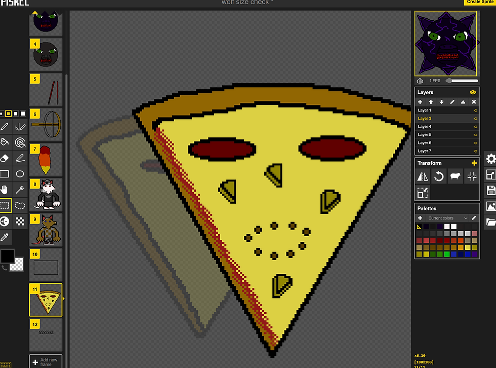 might edit the pizza that has peperoni, meatballs and pineapple. plan to heal for half heart