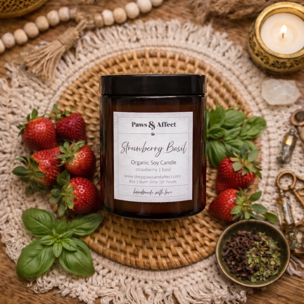 Strawberry Basil Soy Candle