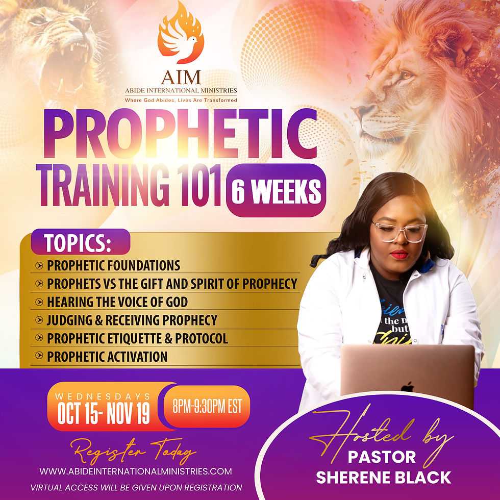 Prophetic Training 101