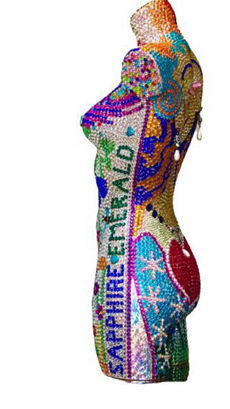 #jax #jaxsparkle #jaxsparkledesign #Ruby #rhinestone art #rhinestones #female mannequin #onlyoneintheworld #uniqueart #Ruby