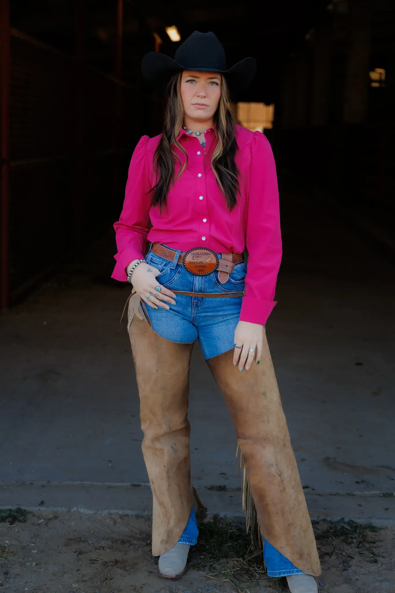Howdy Hanny Performance Hot Pink Pearl Snap Shirt